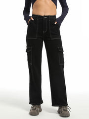 Fashion Casual Straight Cargo Jeans