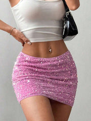 Sexy Shimmery Sequin Mini Skirt