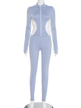 Colorblock Patchwork Sport Casual Two-Piece Set