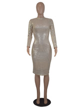 Sexy Elastic Sequin Party Club Bodycon Midi Dress