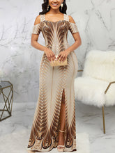 Sexy Print Bodycon Off Shoulder Dress