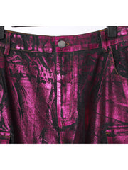 Fashionable Metallic Cargo Trousers Jeans