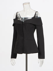 Fashion Off-shoulder Designer Blazer