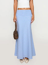 Elegant Check Maxi Skirt