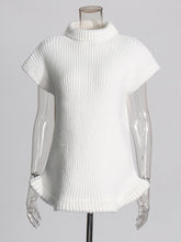 Turtleneck Short Sleeve Slim Sweater
