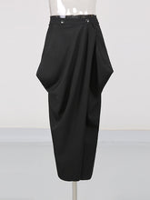 Fashion High Waist Asymmetrical Draped Wrap Skirt