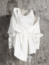 Fashion Irregular Falling Twist Shirt Dress