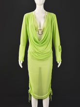 Sexy Cropped Ruched Tops Mesh Sheer Skirt 3 Piece Set