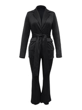 Fashion Bandage Blazer Suit Pants Casual Set