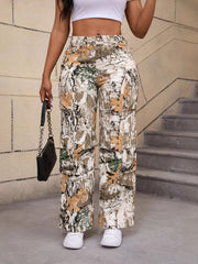 Casual Print Jeans Camo Cargo Pants