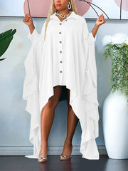Fashion Loose Batwing Sleeve Smock Dress