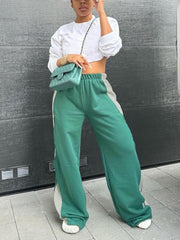 Casual Two-Tone Combo Sweatpants