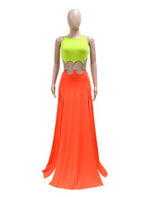 Sexy Lace-up Backless High Slit Maxi Dress