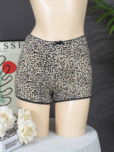 Sexy Leopard Print Elastic Micro Shorts