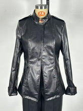 Fashion Front Zipper PU Leather Jacket