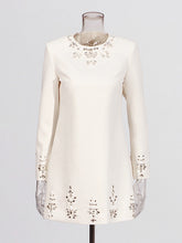 Elegant Rhinestone Embellished Slim Mini Dress