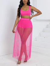 Sexy Vest Shorts See through Skirt Sets