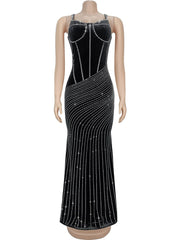 Sexy Rhinestone Party Nightclub Suspender Dress