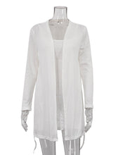 Jacquard Spaghetti Strap Mini Dress Cardigan Coat Sets