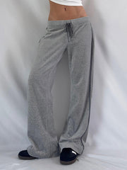Casual Drawstring Baggy Straight Sweatpants
