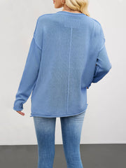 Casual Crewneck Oversized Knit Sweater