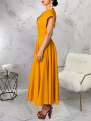 Fashion Sleeveless Tunic Hem Swing Maxi Dress