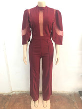 Fashion Sheer Mesh Patchwork Slim Jumpsuit