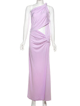 Fashion Twisted Lever Asymmetric Maxi Dress