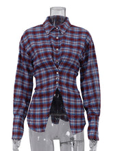 Fashion Plaid Corset Shirt