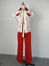 Fashion Loose Bandage Shirt Straight Pants Casual Set