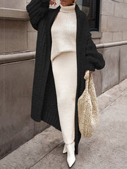 Fashion Thick Needle Loose Long Sweater Coat
