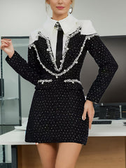 Elegant Patchwork Sequin Mini Dress