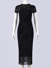 Sheer Mesh Bodycon Dress And Slip Dress Two Piece Set