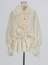 Elegant Flower Embellishment Lace-up Mini Dress