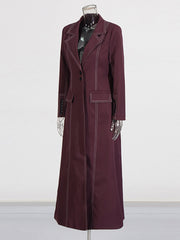 Boutique Fashion Pocket Stitched Slim Jacket Coat