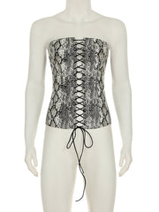 Sexy PU Leather Lace-up Corsets Bustiers