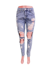 Fashion High Waist Ripped Jeans