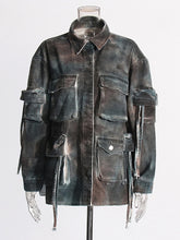 Fashion Camouflage-print Denim Jacket