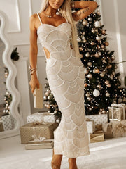 Sexy Bodycon Sequins Suspender Dress