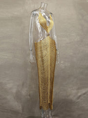 Shell Decor Tassels Lace-up Sexy Dress