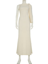 Elegant Asymmetric Collar Sleeveless Vacation Dress