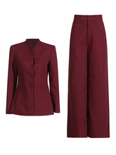 Simple Fashion Slim Blazer Suit Pants Two Piece Set