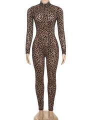 Sexy Leopard Print Bodycon Jumpsuit