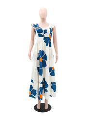 Fashion Casual Print Sleeveless A-Line Midi Dress