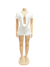 Sexy Ruched Deep V Neck Fitted Rompers