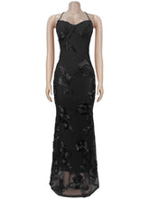 Fashion Spaghetti Straps Backless Bandage Maxi Dress