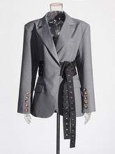 Fashion Belted Push Up Waist Blazer