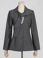 V-neck Lace-up Single-breasted Blazer