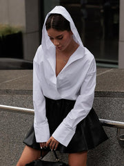 Casual Loose Hooded Shirt