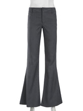 Fashion Low Waist Flare Pants Casual Trousers